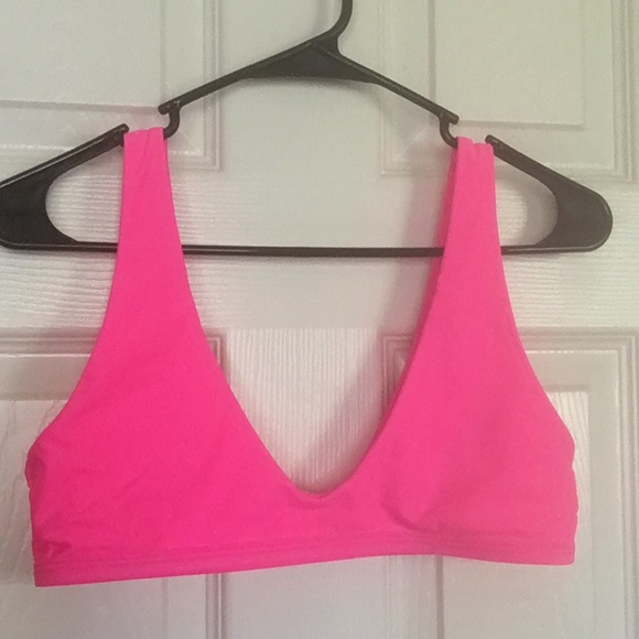 neon pink swim top